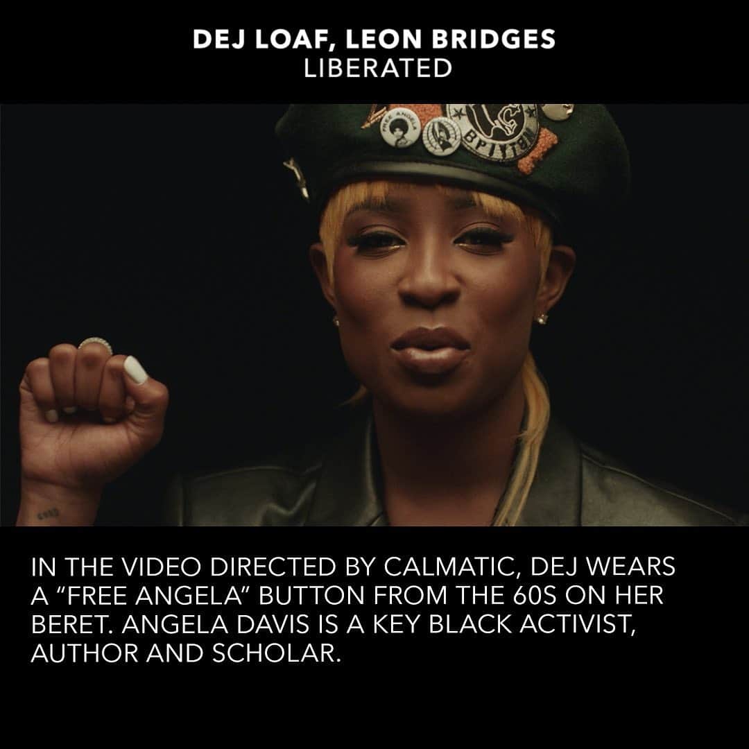 Vevoさんのインスタグラム写真 - (VevoInstagram)「@dejloaf and @leonbridgesofficial's "Liberated" shows the power of personal honesty and authenticity. From DeJ's “Free Angela” button to Leon's line, "Break outta your chains/You don't have to aim to please or be a certain way," the message is clear: be proud of who you are. ❤️ ⠀⠀⠀⠀⠀⠀⠀⠀⠀ ▶️[Link in bio] #DeJLoaf #LeonBridges #Liberated」7月21日 5時46分 - vevo