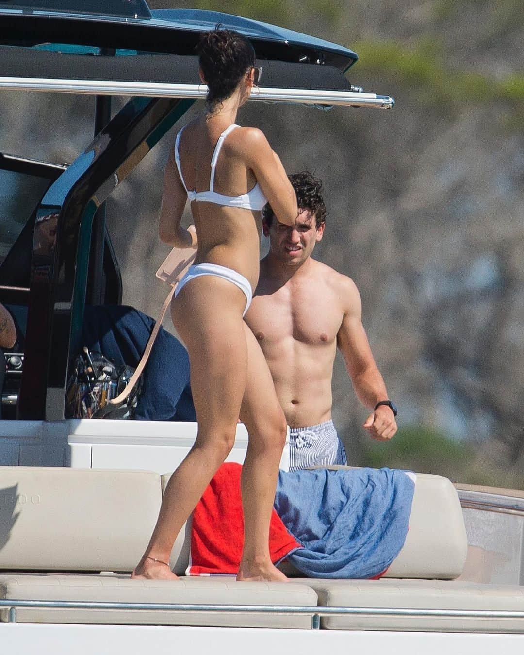 Just Jaredさんのインスタグラム写真 - (Just JaredInstagram)「“Money Heist” and “Elite” actors (and real-life couple) Jaime Lorente and Maria Pedraza put their hot bodies on display while on a yacht in Spain. Tap this photo at the LINK IN BIO for the full gallery of pics! #MariaPedraza #JaimeLorente #MoneyHeist #EliteNetflix Photos: Backgrid」7月21日 7時44分 - justjared