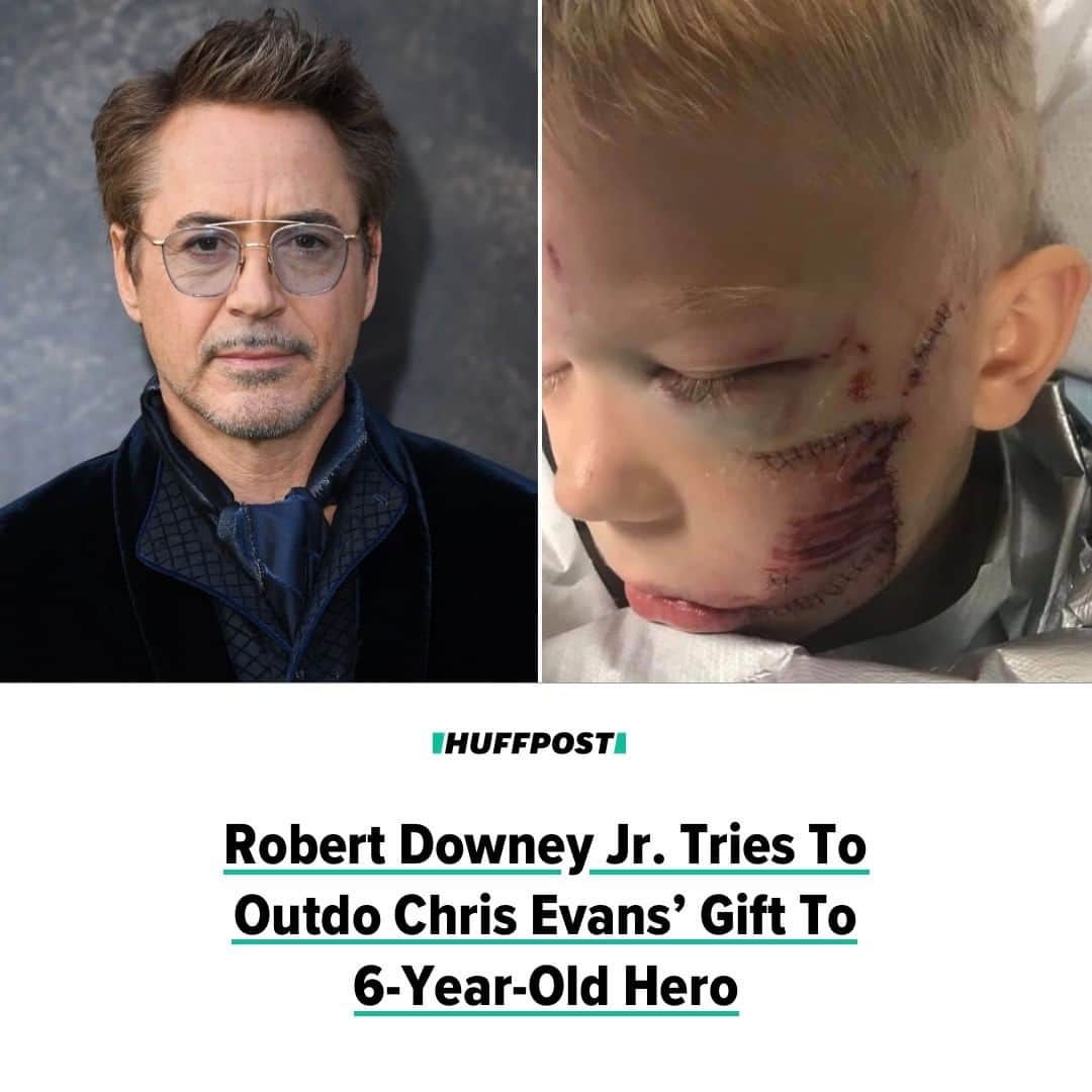 Huffington Postさんのインスタグラム写真 - (Huffington PostInstagram)「We love this 3,000.⁠ ⁠ Add Robert Downey Jr. to the list of Avengers assembling in honor of real-life hero, 6-year-old Bridger Walker, who saved his sister from an attacking dog earlier this month.⁠ ⁠ Chris Evans sent Bridger a message on Wednesday, promising to send an authentic Captain America shield. And now, in true Iron Man fashion, Downey Jr. is trying to outdo Cap.⁠ ⁠ “Bridger, you’re a rock star,” Downey Jr. says in a video posted on Friday by Bridger’s aunt Nicole Walker. “My name’s Robert Downey Jr. I played Tony, which makes me an old friend of Cap’s. I hear he sent a shield your way. I’m gonna do one better, you call me on your next birthday. I got something special for you.”⁠ ⁠ He added: “By the way, that’s a promise. A promise beats a shield.”⁠ ⁠ See the sweet video at our link in bio. // 📷 Getty Images/@nicolenoelwalker」7月21日 8時05分 - huffpost