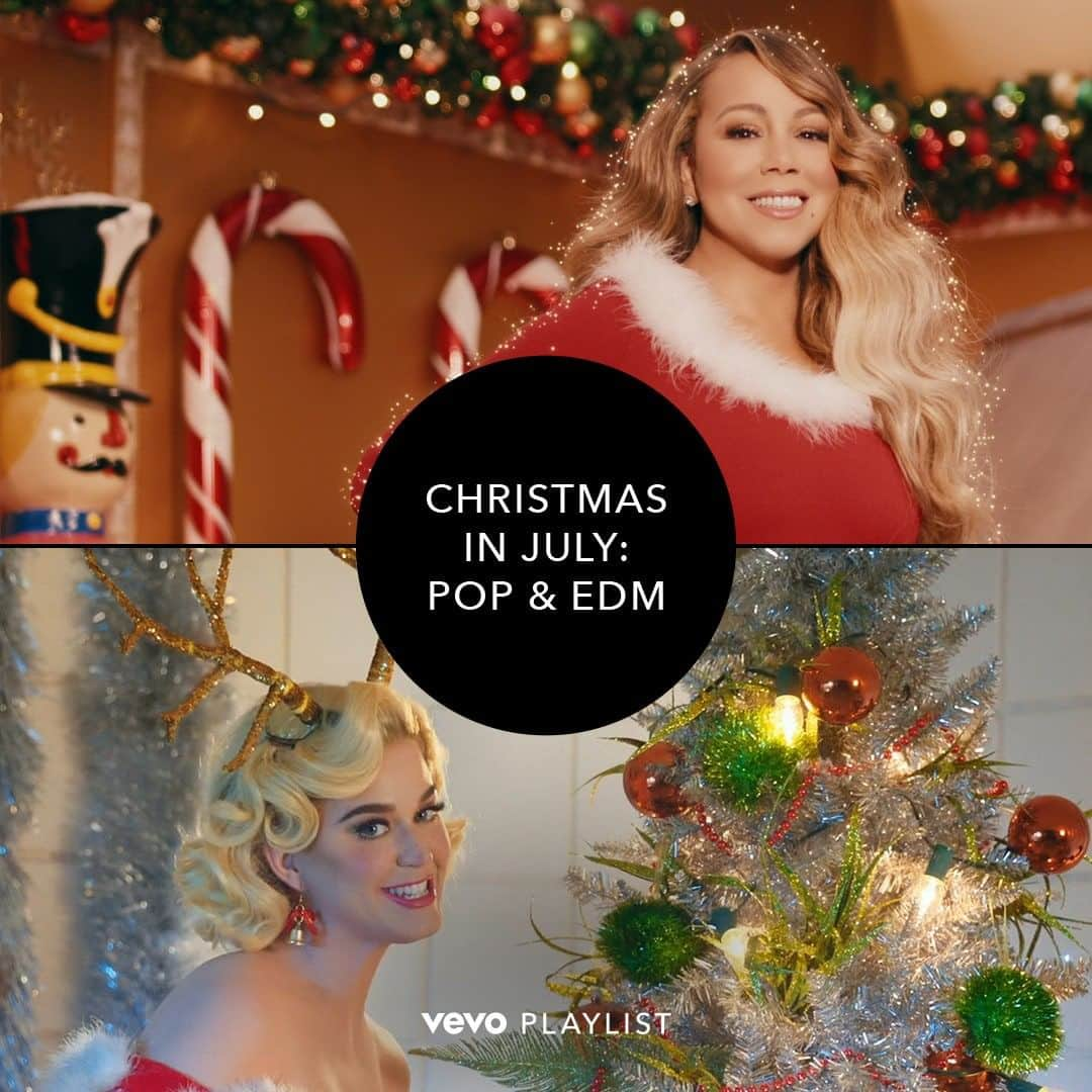 Vevoさんのインスタグラム写真 - (VevoInstagram)「Holiday cheer is just a state of mind! Check out our #ChristmasInJuly Pop and EDM playlist for the most wonderful songs from some of your favorite artists, like @mariahcarey and @katyperry 🎅🎄  ▶️[Link in bio] #MariahCarey #KatyPerry」7月21日 8時30分 - vevo