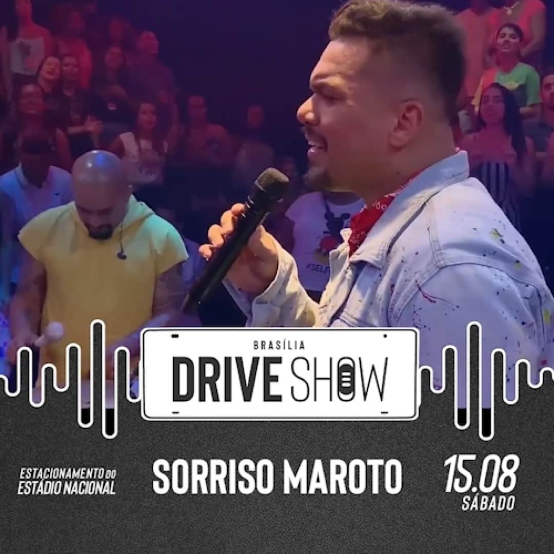 Sorriso Marotoのインスタグラム：「Alô, Brasília! Dia 15/AGO a gente chega com tudo para um show ao vivo e presencial no @driveshowbsb! 😃⠀ ⠀⠀ É isso mesmo: vai rolar aquele pagodinho diferente pra gente matar a saudade e cantar todos os antigos e novos sucessos com toda segurança! Não marca bobeira e garanta logo seu ingresso porque são LIMITADOS, hein! 😉⠀ ⠀⠀ 🎫 Ingressos:⠀ Sites: furandoafila.com.br e oquevemporai.com⠀ Pontos físicos: Óticas Diniz e Bendito Food (SEM TAXA)⠀ ⠀ #driveshow #driveshowbsb #drivein #brasilia #sorrisomaroto」