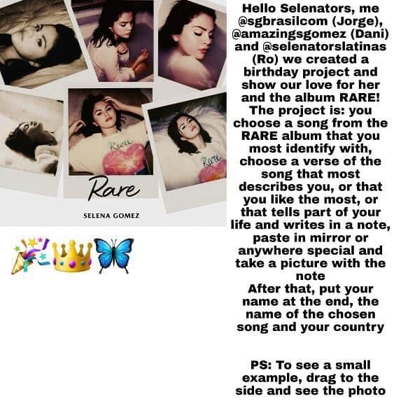 Always With Selenaのインスタグラム：「Hi guys, this is our project to celebrate Selena's birthday, the photo can be sent by message to any of the accounts.」