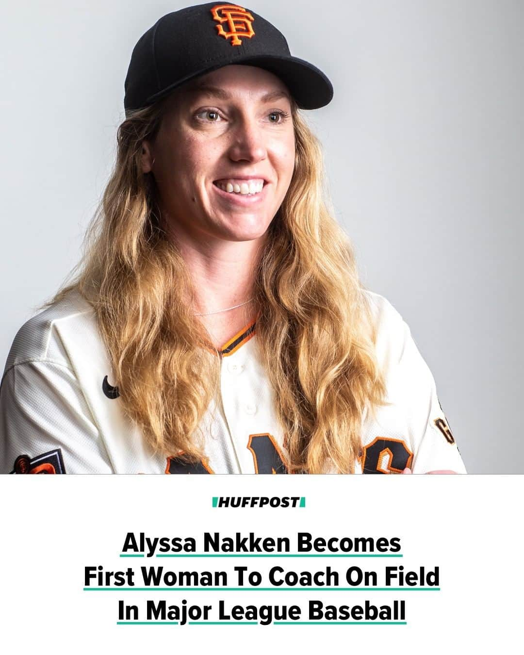 Huffington Postさんのインスタグラム写真 - (Huffington PostInstagram)「She’s now a Giant in her field.⁠ ⁠ Alyssa Nakken of the San Francisco Giants on Monday became the first woman to coach on the field in a major league game, ESPN reported.⁠ ⁠ Nakken served as the Giants’ first-base coach late in the team’s 6-2 exhibition game win over the host Oakland Athletics.⁠ ⁠ “Alyssa did a great job out there at first base today,” Manager Gabe Kapler said, per MLB.com.⁠ ⁠ Giants outfielder Hunter Pence put the night in perspective: "Congratulations on making history!" he wrote on Twitter.⁠ ⁠ In January, the Giants promoted Nakken to assistant coach, making her the first woman to coach full time in the majors, ESPN noted. The former Sacramento State softball star has been with the organization since 2014. Read more at our link in bio. // 📷 Getty Images」7月21日 22時20分 - huffpost