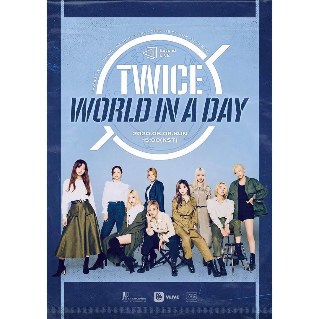 のインスタグラム：「TWICE ONLINE CONCERT Beyond LIVE - TWICE : World in A Day  Poster TWICE  #TWICE #TWICE_Beyond_LIVE #WorldinADay #Online_Concert」