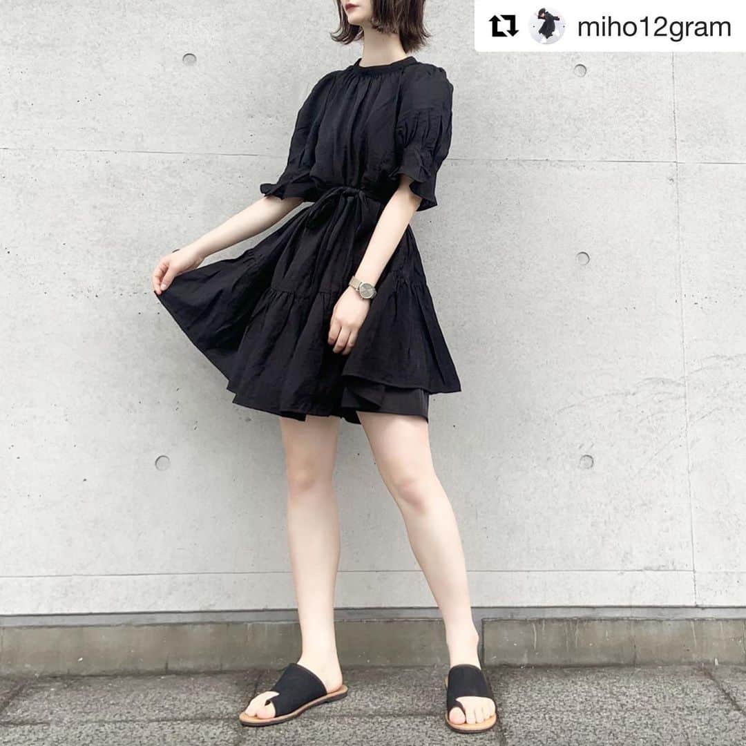 ショップにこにこさんのインスタグラム写真 ショップにこにこinstagram Repost Miho12gram With Get Repost この洋服も Asknowaspinky のだよ ウエストはベルトつけようか迷ったけど リボン結びしたよ 下に Mimitoujours の