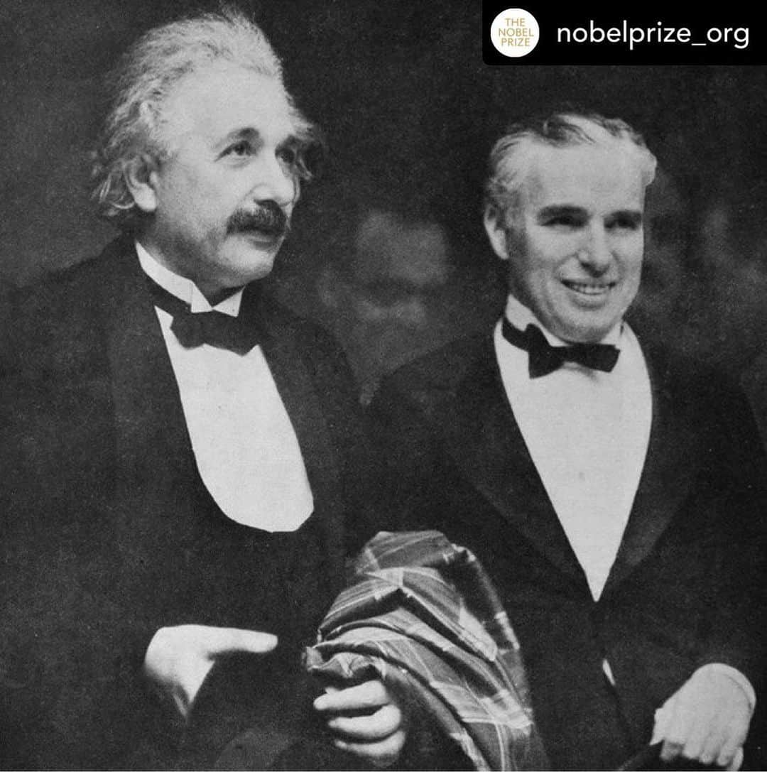 アルベルト・アインシュタインさんのインスタグラム写真 - (アルベルト・アインシュタインInstagram)「Posted @withregram • @nobelprize_org It was said that Charlie Chaplin was the only person in Hollywood Albert Einstein wanted to meet. In 1931, he got his chance to talk to the actor at the premiere of the film 'City Lights'.  Einstein: "What I most admire about your art, is your universality. You don’t say a word, yet the world understands you!"  Chaplin: "True. But your glory is even greater! The whole world admires you, even though they don’t understand a word of what you say."  Albert Einstein was awarded the Nobel Prize in Physics 1921 for his contributions to theoretical physics.  Photo: Albert Einstein and Charlie Chaplin at "City of Lights" premiere in 1931. Public Domain . . . #NobelPrize #Physics #AlbertEinstein #Einstein #Science #CharlieChaplin #Chaplin #NobelLaureate」7月21日 22時38分 - alberteinstein