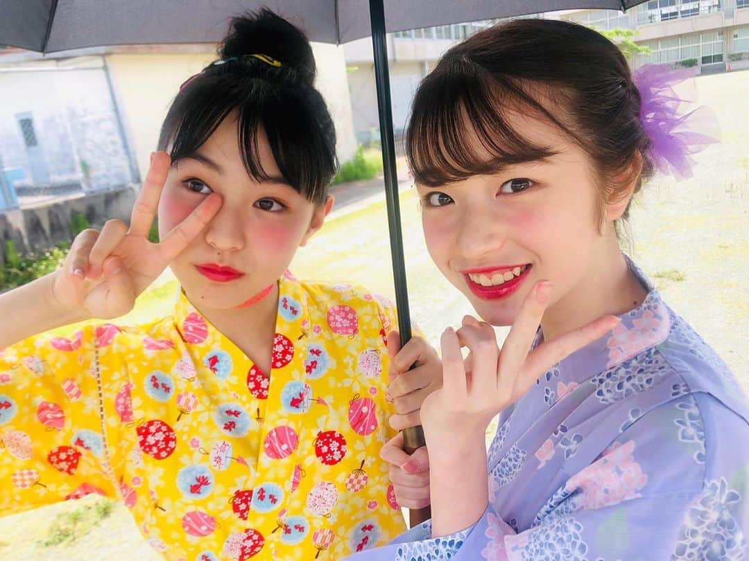 ニコ☆プチのインスタグラム：「👘🧊 浴衣美人パートつー😗💖 犬顔とよく言われてるおふたりさん🐕🐩 . . #葛西杏也菜  #森﨑美月」