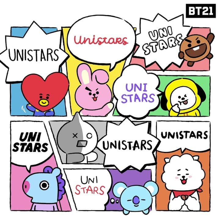 BT21 Stars of tomorrow, UNIVERSTAR!のインスタグラム