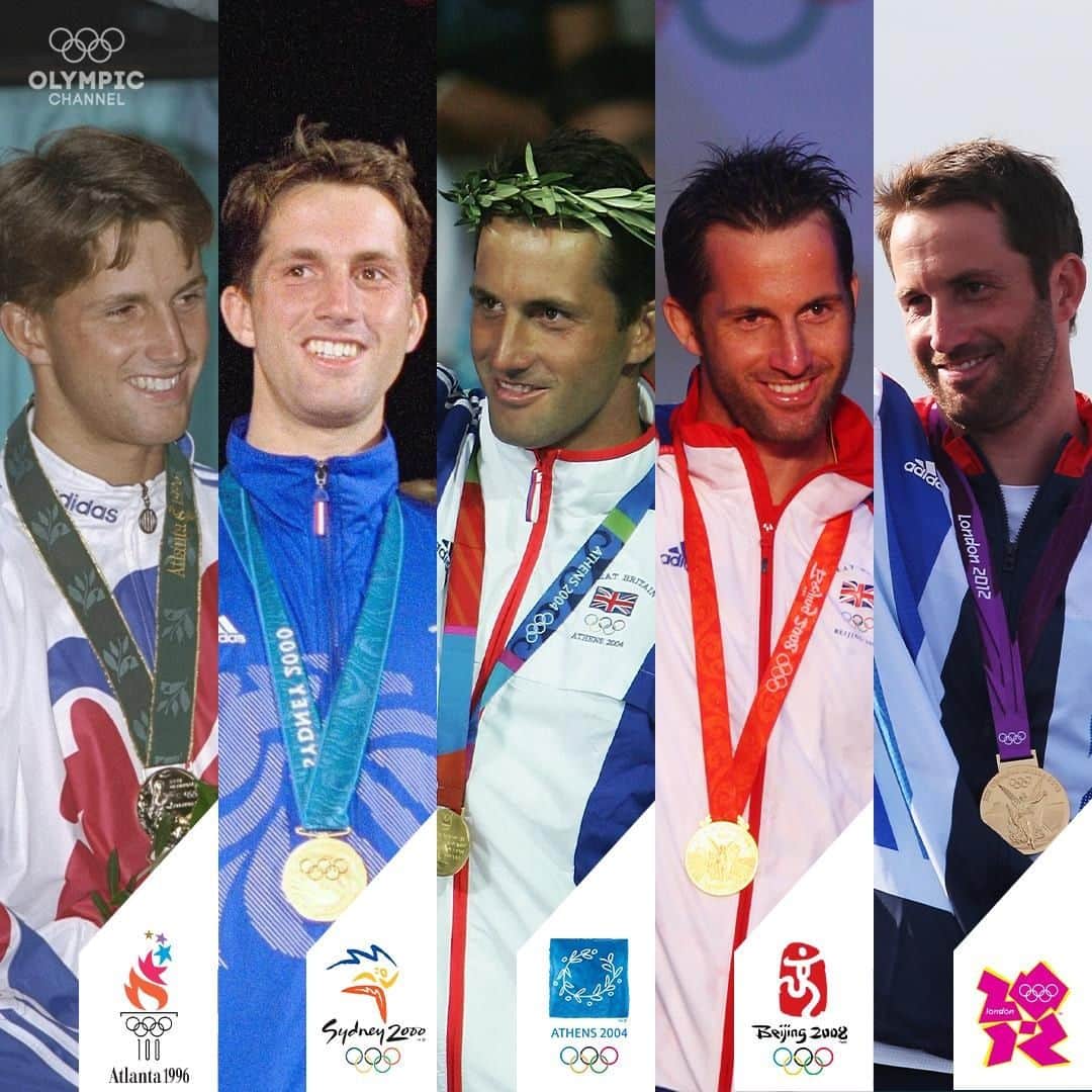 オリンピックチャンネルさんのインスタグラム写真 - (オリンピックチャンネルInstagram)「The sailing 🐐?  Five medals in five Olympics for @teamgb's @benainslie 🥈🥇🥇🥇🥇  #TransformationTuesday @worldsailingofficial」7月21日 19時06分 - olympicchannel_x