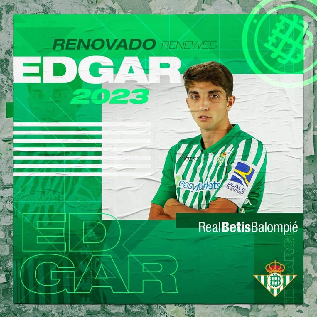 レアル・ベティスさんのインスタグラム写真 - (レアル・ベティスInstagram)「📣 OFICIAL  Edgar renueva con el #RealBetis hasta 2023 y será jugador del primer equipo 🤝➕💚  ¡Enhorabuena, @edgargon3! 😀 -- 📣 OFFICIAL  Edgar extends his contract with #RealBetis until 2023 and will be a first team player 🤝➕💚  ¡Enhorabuena, Edgar! 😀」7月21日 19時08分 - realbetisbalompie