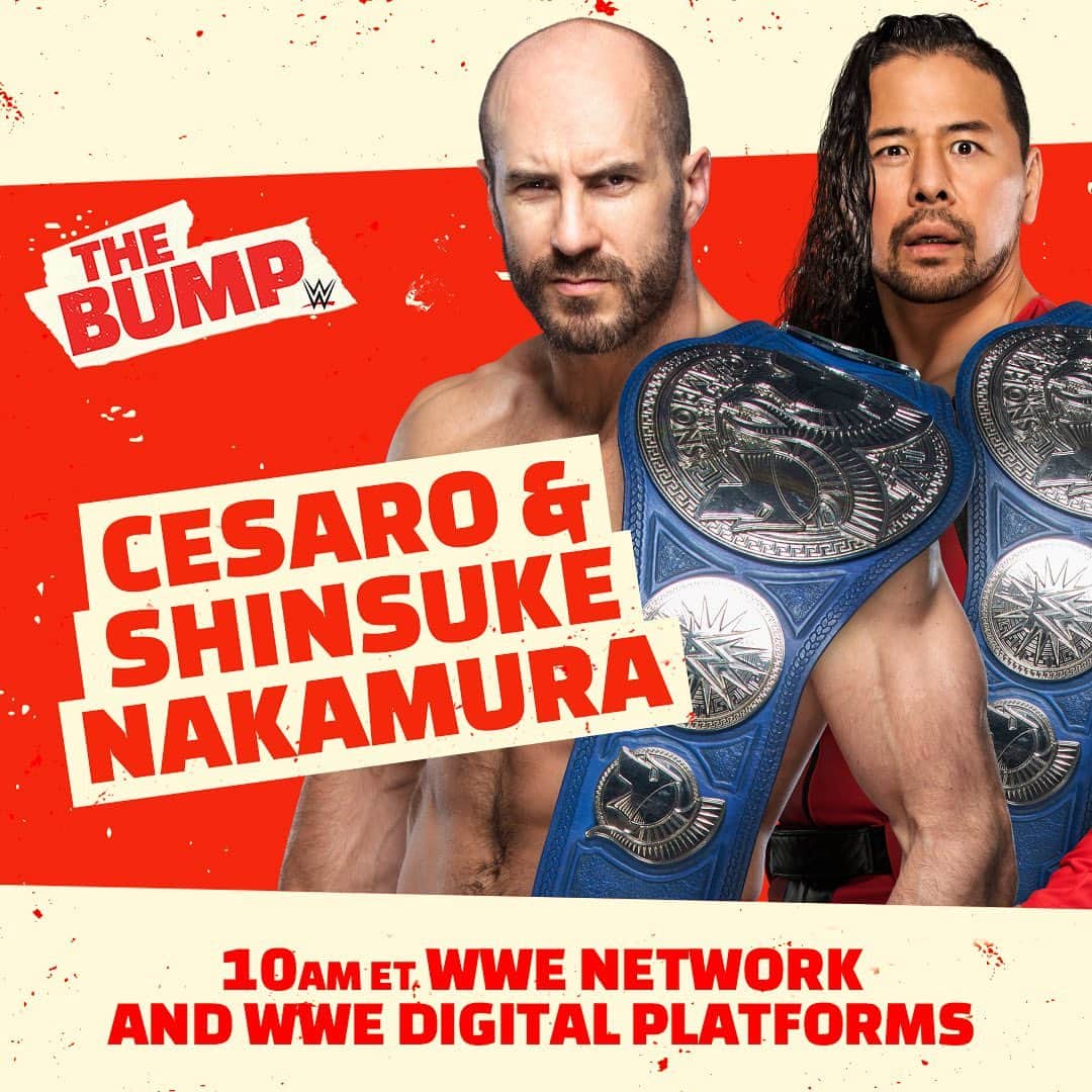 中邑真輔さんのインスタグラム写真 - (中邑真輔Instagram)「🏆 NEW CHAMPS IN THE HOUSE 🏆  #SmackDown  #TagTeamChampions @WWECesaro & @Shinsukenakamura join @wwethebump tomorrow, this week's #WWETheBump check it out!!」7月22日 7時09分 - shinsukenakamura
