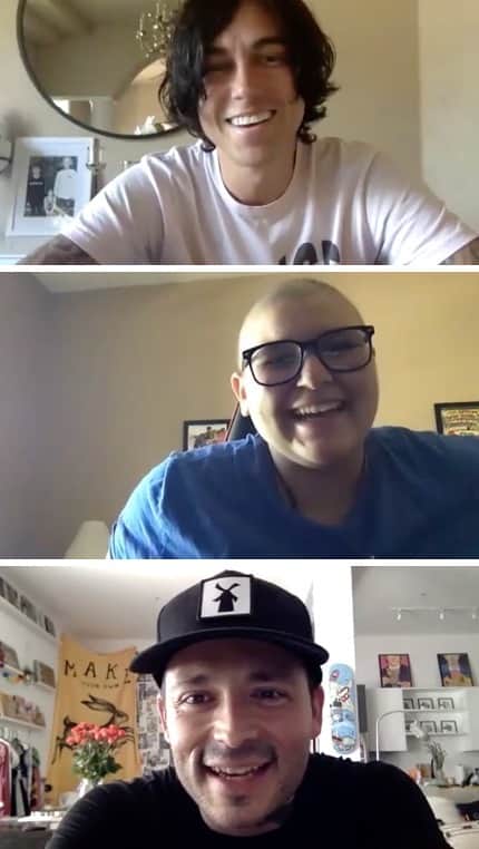 ヴィック・フエンテスのインスタグラム：「She is 21 years old battling stage 3 Hodgkin’s Lymphoma, a cancer of the lymphatic system, which is part of your immune system. Seeing this girl fighting for her life with a positive outlook and a beautiful smile on her face is inspiring beyond words. We’re all with you 100% and know that you will beat this thing, Sabrina! Huge thanks to @nodirectioncasa and @kellinquinn for taking the time to do this for her. Love you guys! 🖤🤘🎉 @ltdfoundation   If you or someone you know is battling a life-threatening illness and would like to meet one of your heroes, go to LTDFoundation.org to apply for your very own #DREAMDAY and we’ll try to make it happen!」