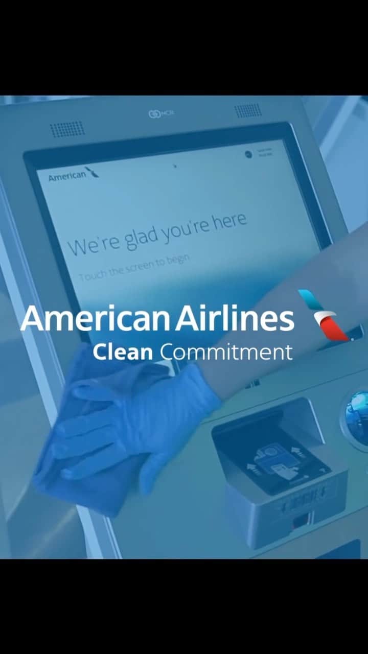 アメリカン航空のインスタグラム：「Working with cleaning experts and medical professionals, our Clean Commitment is stronger than ever. See all the ways we’re giving you peace of mind at every step by visiting our Clean Commitment link in bio.」