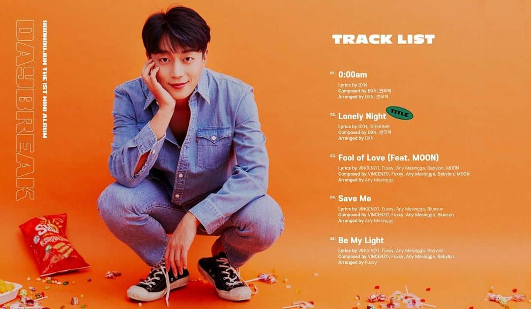 HIGHLIGHTさんのインスタグラム写真 - (HIGHLIGHTInstagram)「YOON DU JUN THE 1st MINI ALBUM [Daybreak] TRACK LIST 2020. 07. 27. 18:00 . . [TRACK LIST] . . 01. 0:00am 02. Lonely Night 03. Fool of Love (Feat. MOON) 04. Save Me 05. Be My Light . . ✔ http://aroundusent.com . . #하이라이트 #Highlight #윤두준 #YOONDUJUN #Daybreak」7月22日 0時02分 - ent_aroundus