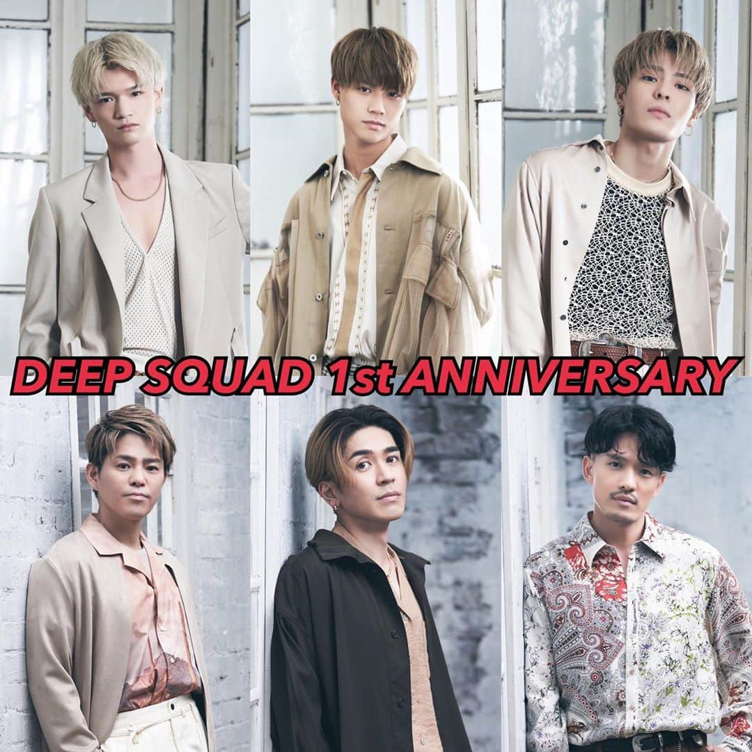 TALAさんのインスタグラム写真 - (TALAInstagram)「. ✨DEEP SQUAD 結成1周年記念日&デビュー記念日✨. . 今日という日を迎えられることをいつも応援して下さっている皆さん、支えて下さっている全ての皆さんに心から感謝します。. . 本当にいつもありがとうございます。. . これから新たな一歩を踏み出し、更なる進化と飛躍を遂げるべく、チーム一丸となって日々精進します。. . 夢はまず日本武道館に立つこと…. . その道のりの中で、いつも皆さんの側で寄り添い支え合いながら、夢に向かって共に一歩ずつ歩んで行きたいと思っています。. . これからもどうか、よろしくお願い致します。. . #deepsquad #1st #aniversary #getwithyou #宇原雄飛 #杉山亮司 #比嘉涼樹 #感謝 #ありがとう」7月22日 0時00分 - deep_taka