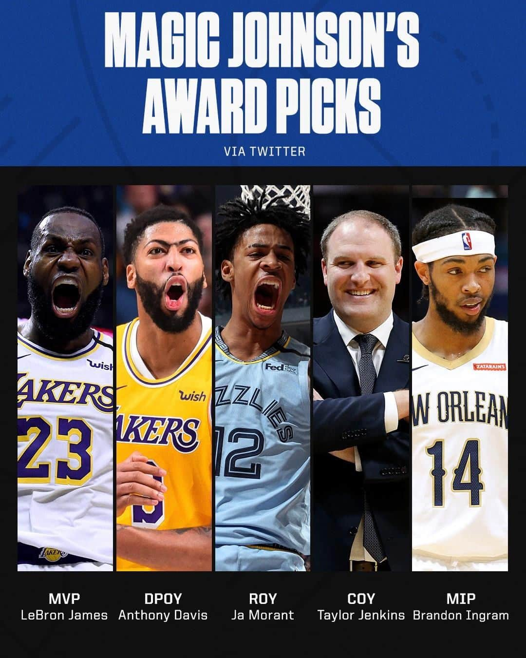 espnさんのインスタグラム写真 - (espnInstagram)「Magic Johnson's picks are in. Thoughts? 🤔」7月22日 0時39分 - espn