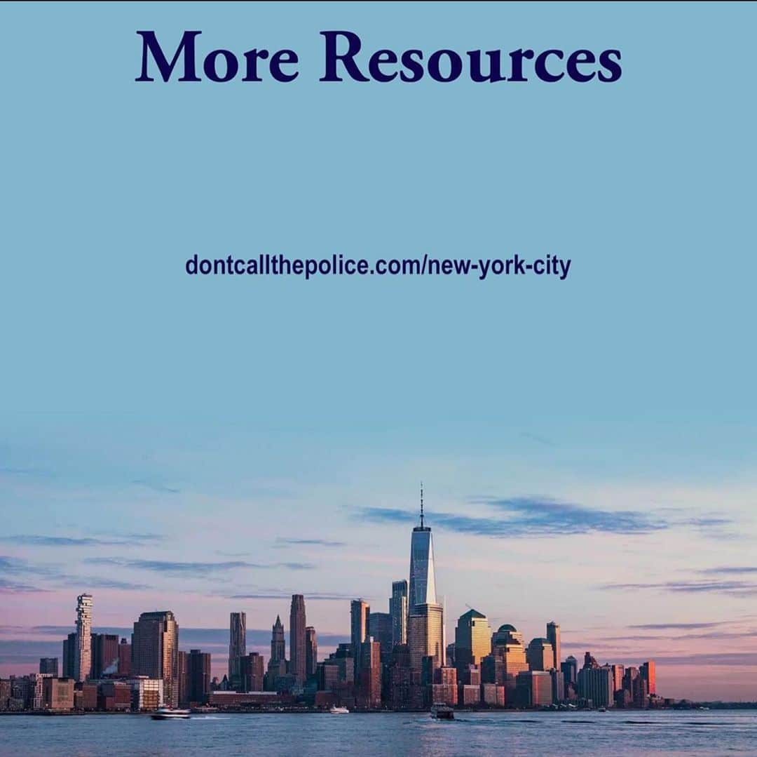 トームさんのインスタグラム写真 - (トームInstagram)「#repost @whocanicall Alternatives to calling the police or 911 in New York, NY. Find more resources, or submit your own, at dontcallthepolice.com/new-york-city  Dontcallthepolice.com is a database of national and local community-based alternatives to calling the police, broken down by city. The resources included on these slides are not exhaustive - please check the website for more!  Typically, people call the police because they are experiencing or perceive an emergency, and need immediate assistance. In order to provide the most effective alternatives, we limit the resources included on our site and these slides to those that offer immediate assistance through emergency and/or crisis services.  More resources are being added all the time - follow @whocanicall for updates  #dontcallthepolice #dontcallthecops #alternativestopolice #alternativesto911 #defundthepolice #defundnypd #nypd #surjnyc #blmnyc #carenotcops #dontcallthepolicenewyork」7月22日 0時50分 - tomenyc