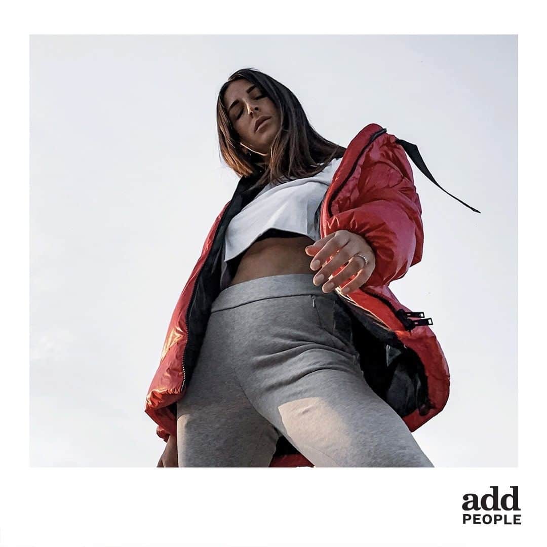 のインスタグラム：「@cecilia.effe wears #add oversized hooded down jacket  Discover addpeople at link in bio #addmilanopeople #style #coat #jacket#style #coat #jacket #people  #fashion」