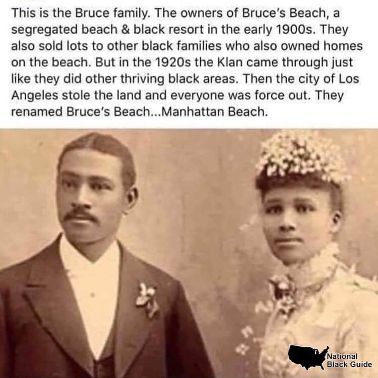 タラジ・P・ヘンソンさんのインスタグラム写真 - (タラジ・P・ヘンソンInstagram)「Ask yourself why is that every time in history black people pulled ourselves up by our bootstraps what we built was savagely destroyed?!?! EVERY TIME WE BUILT OUR OWN NEIGHBORHOODS THEY WERE DESTROYED.  NOT BY US.  All we are left with today are disenfranchised “HOODS” AGAIN HOW IS THIS OUR FAULT?!?! Any politician can answer.  WE ARE WAITING 👂🏾👂🏾👂🏾 #Repost from @nationalblackguide • Bruce's Beach was a beach resort in the city of Manhattan Beach, California, that was owned by and operated for African Americans. It provided the African American community with opportunities unavailable at other beach areas because of segregation. . As a result of racial friction from disgruntled white neighbors, the property was seized using eminent domain proceedings in the 1920s and closed down. Some of the area was eventually turned into a city park in the 1960s and renamed Bruce's Beach in 2007.」7月22日 1時17分 - tarajiphenson