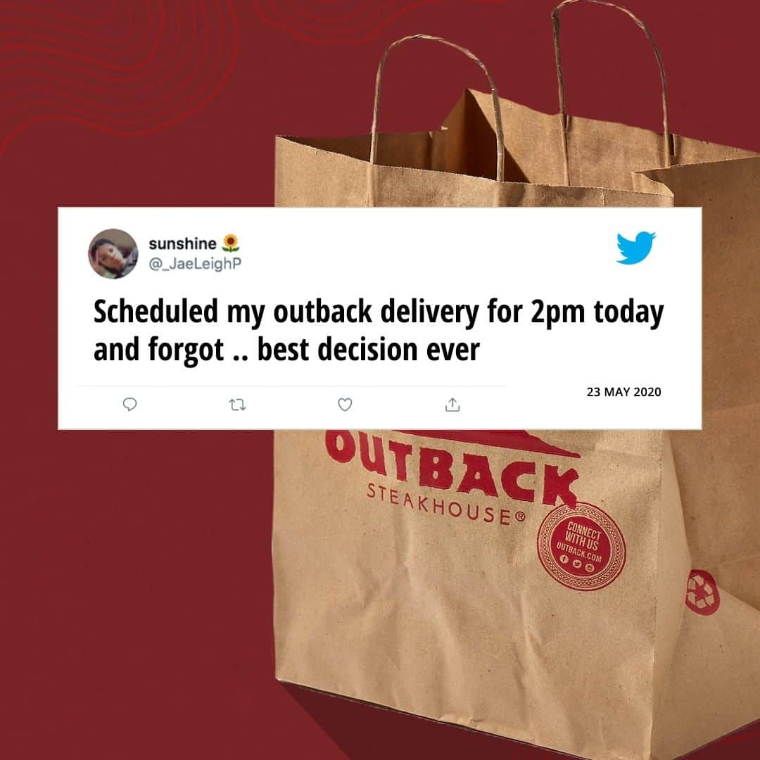 Outback Steakhouseさんのインスタグラム写真 - (Outback SteakhouseInstagram)「Go ahead, get Outback delivered. It just may be the best decision you make all day... or ever.」7月22日 2時00分 - outback