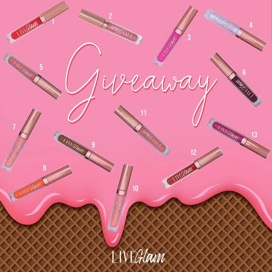 LiveGlamさんのインスタグラム写真 - (LiveGlamInstagram)「🚨 GIVEAWAY ALERT 🚨 Hey #LiveGlamFam! ✨ Happy National #IceCream Month 🍦! Our #LiveGlam August collections drop this Thursday, July 23! We’ve hidden one of our new shades in this image, can you guess which of these lippies is part of the August Lippie Club?! 💄   Comment which shade number you think it is (1 entry per person). For a bonus entry you can also comment what you think the name of the lippie is! 🍧  Winner will receive a free set of our #LiveGlam lippies! 💋  Giveaway ends Tomorrow, 7/22 at 12pm PST. Good luck! 😘 UPDATE: Winner @kimguevara12 🎉 congrats! Please dm us to collect your prize ❤️  This giveaway is in no way sponsored, administered, or associated with Instagram, Inc. By entering, entrants confirm they are 13+ years of age, release Instagram of responsibility, and agree to Instagram's terms of use.」7月22日 2時02分 - liveglam