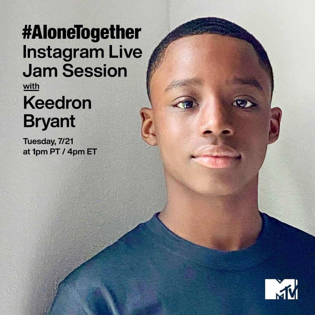 MTVさんのインスタグラム写真 - (MTVInstagram)「Prepare for the talents of 13-year-old @keedronbryant, who's taking over my Instagram Live for an #AloneTogether jam session 🥰 See you at 1pm PT / 4pm ET today!」7月22日 2時12分 - mtv