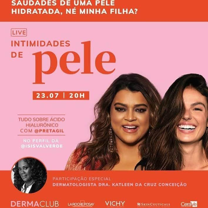 Preta Gilさんのインスタグラム写真 - (Preta GilInstagram)「Meus amores, vamos falar de skincare? A @isisvalverde me apresentou o @dermaclub, que é um super clube com promoções babadeiras especialmente para quem ama cuidar da pele, assim como eu. Tem descontos incríveis nos produtos bafonicos da @larocheposaybr, @vichybrasil, @skinkceuticalsbrasil e @ceravebrasil! Marcas que eu tô sempre falando por aqui e eu real uso, amo e aprovo, além também de ter o aval da minha dermatologista e recomendados por muitos outros dermatos também. E é fácil demais participar e ainda é gratuito. Só acessar o dermaclub.com.br para fazer o cadastro bem rapidinho e já começar a pontuar. A cada R$ 1 em compras dessas marcas maravilhosas, você acumula 10 pontos e aí vai juntando pra trocar por mais e mais produtos para incrementar sua rotina de pele! As loucas do skincare piram! Muito bom, né? E tem desconto o ano todo, vale muito a pena! Lá nos meus stories tem o link para vocês arrastarem pra cima e se cadastrarem também.  Para a gente continuar esse bate papo sobre skincare: nesta quinta, 23/07, às 20h, vou fazer uma live mara com a minha querida @isisvalverde e a minha dermato, a dermato que eu mais amo no mundo, Dra. @katleendermato! Vai ser lá no perfil da Isis! Espero vocês para gente bater esse papo! * Consultem sempre um dermatologista! #intimidadesdepele #dermaclub #publi」7月22日 3時21分 - pretagil