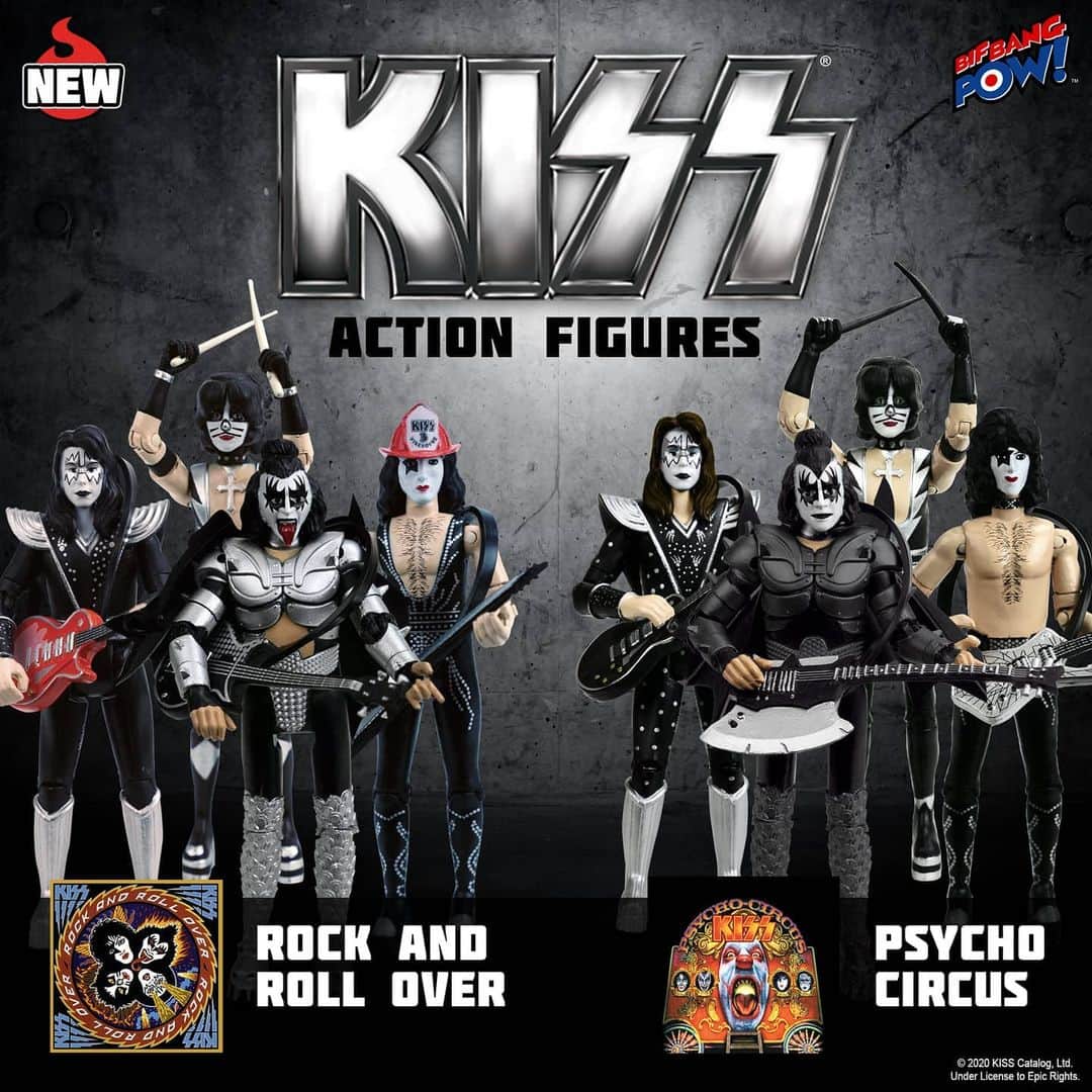 KISSさんのインスタグラム写真 - (KISSInstagram)「#KISSMerch! #KISS 3¾ inch scale Series 4 action figures featuring iconic outfits worn on Rock and Roll Over & Psycho Circus tours #KISSARMY! Order now from @entearth」7月22日 3時35分 - kissonline