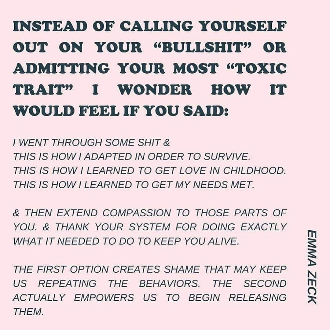 ミーナ・スヴァーリさんのインスタグラム写真 - (ミーナ・スヴァーリInstagram)「YES YES YES!!! ✨✨✨✨💯  • @mentalhealthfemme Whew! If you’ve been here long enough, you’ll know I’m a huge fan of reframing. A cognitive reframe is the concept of identifying and then changing the way situations, experiences, events, ideas and/or emotions are viewed. It’s not misinterpreting or changing the facts, but rather how you perceive them. For folks with trauma, especially complex trauma history, it can be easy for us to use self-blaming language (often in the voice of our abusers or toxic folks we know if we listen hard enough). ✨ Note that this is not saying to not take accountability for things you may have done that have caused or continue to cause harm (and I’m wary of how abusers may coopt such things). This isn’t suggesting that one is perfectly blameless and has never transgressed. This is saying, how does it serve you to continue to beat yourself up for those things? How does it help you heal to constantly make yourself the villain? If you continue to see yourself that way, what will you do to change? *How* can you change? Is it possible to hold space for both/and? ✨ Internal family systems or parts work asks you to take a look at those parts of you who served functions to help you survive. They are still in there. Your inner child. The person who did things to make sure they wouldn’t be hurt anymore. Talk to them. Thank them for what they’ve done to help you so far. Let them know it’s OK and you’re going to take over now. You are learning all the time how to show up as the best version of your Self. All of you is worthy. Do not live in shame and guilt. Step into your light, release, and forgive yourself. ✨ #mentalhealth #mentalhealthawareness #minoritymentalhealth #therapy #blacktherapist #therapyforblackgirls #selfcompassion #selflove #empathy #empowerment #healing #trauma #traumarecovery #resilience #community #lgbt #qtpoc #bipoc #youareenough #youareloved」7月22日 5時22分 - menasuvari