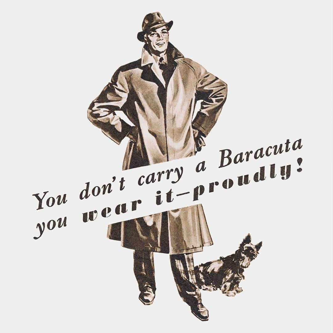 バラクータさんのインスタグラム写真 - (バラクータInstagram)「Some say we are what we wear and others say we wear what we are. Whichever way you see the psychology behind clothing, use it as a chance to express yourself, define your mood and always believe in yourself and your choices. As Baracuta said all those years ago through this #VintageAd, it's not about carrying your garments, it's about wearing them in your own way, with pride! #BaracutaHeritage #pastandpresent . . #bestofbritish #vintageadvertising #BestOfMenStyle #luxurymenswear #brandheritage #heritagebrands #heritagebrand」7月22日 17時00分 - baracuta