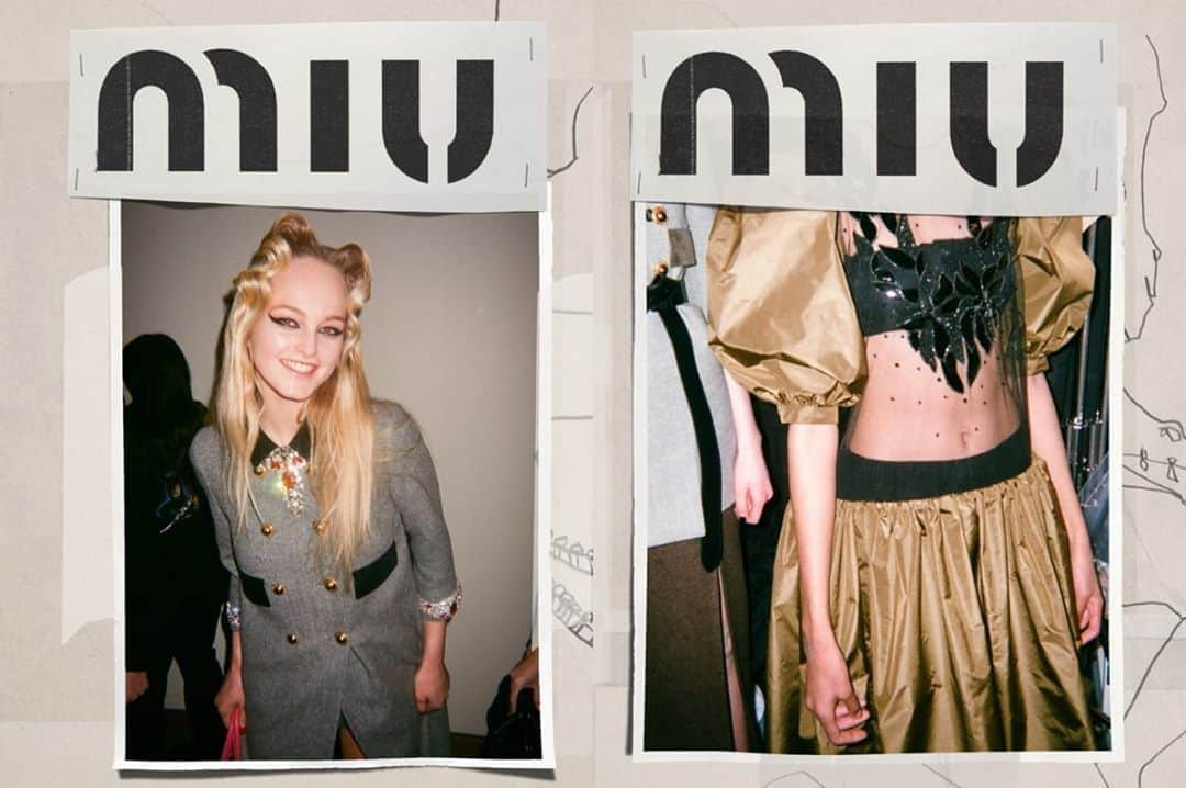 ジジ・ハディッドさんのインスタグラム写真 - (ジジ・ハディッドInstagram)「Can’t believe. NEW @MiuMiu campaign by me ! 💓📷 @gisposable shots from fittings and backstage of the most recent show! BIG LOVE to Mrs. Prada, @kegrand, @bitton for this opportunity, and all the amazing models and teams I work with for putting up w me running in and out of lineup to put my camera in your face all season 😄 I miss you 🥺 — illustrations by @luellabartley / layout by @grahamrounthwaite —」7月22日 8時38分 - gigihadid