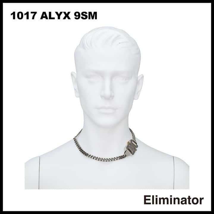 のインスタグラム：「20AW 1017 ALYX 9SM Necklace has arrived at ELIMINATOR WEB STORE. . ▪︎BUCKLE with LOGO NECKLACE ( silver ) ▪︎CHAINLINK NECKLACE ( black , silver ) . #alyx #alyxstudio #1017alyx9sm #matthewwilliams #nickknight #showstudio #20aw #aw20collection #newcollection #military #uk #dior #diorhomme #streetfashion #streetstyle #streetwear #cobrabuckle #eliminator #tokyo #daikanyama #instafashion #instastyle #mensfashion #menswear #necklace #accessories」