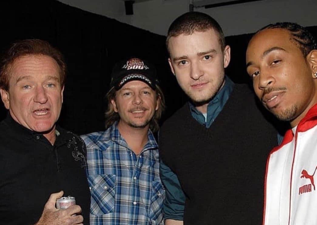 デヴィッド・スペードのインスタグラム：「Happy birthday to the late great genius Robin Williams. Watched him from the back of the Store a few times. Couldn’t even keep up. Lightning fast.  Rp @ludacris @justintimberlake」