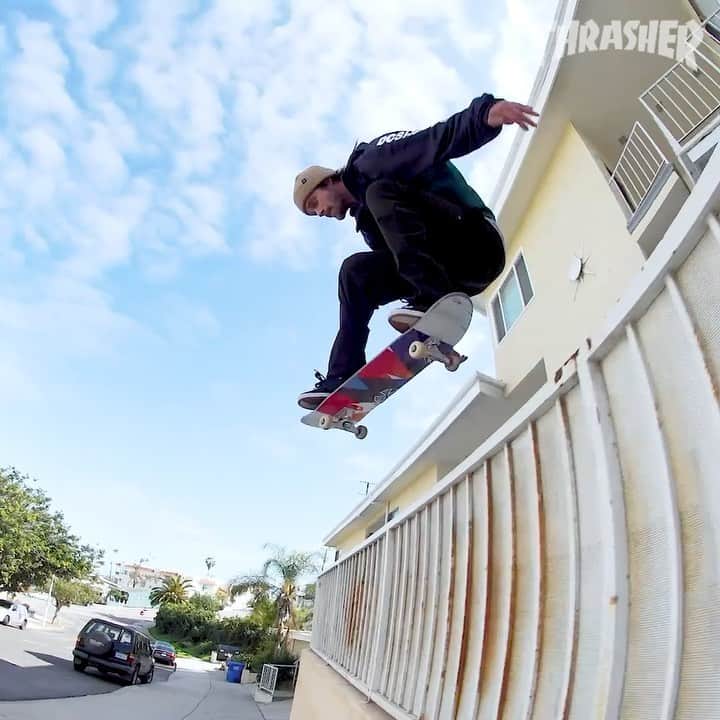 スラッシャーのインスタグラム：「💥 EXPLOSIVE @mattmillerca x @visual part now playing on all Thrasher channels 🪐」