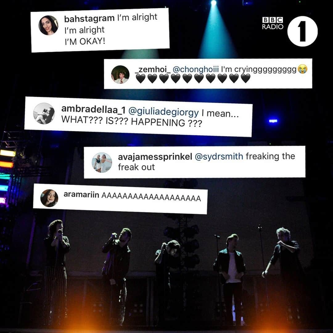 BBC Radioさんのインスタグラム写真 - (BBC RadioInstagram)「FREAKING THE FREAK OUT. 😱  @onedirection have posted for the first time in four years WHAT IS GOING ON????????」7月23日 1時49分 - bbcradio1