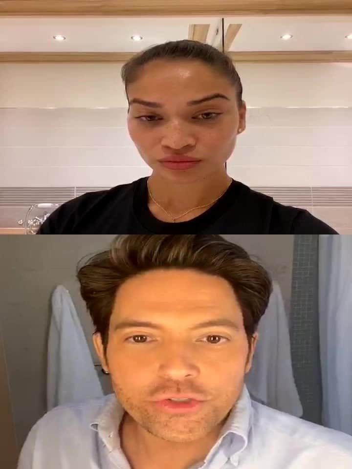 シャニーナ・シャイクのインスタグラム：「My skin beauty guru! Taking care of our skin/beauty is our lifestyle choices ! Ivan shares important factual information about how to take care of ourselves . I even learned some AMAZING tips!」
