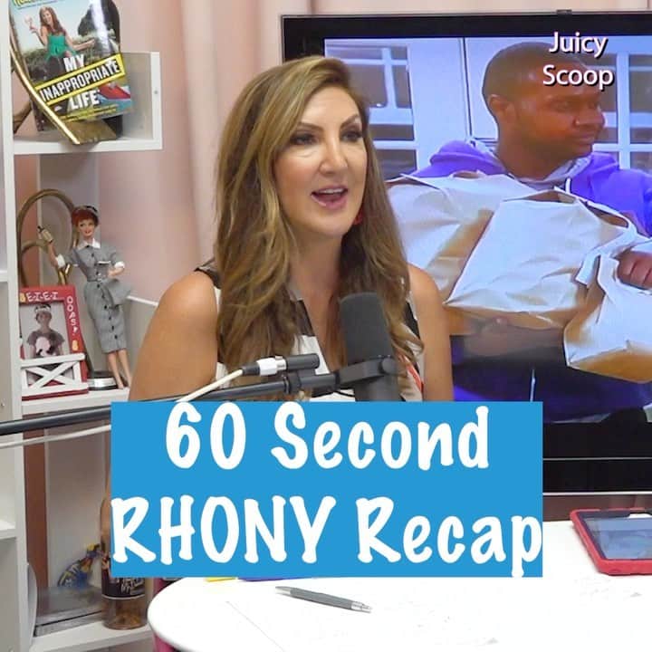 ヘザー・マクドナルドのインスタグラム：「The 60 second recap you NEED for last week’s #RHONY Real Housewives of New York. Which housewife are you? 🍎 📲Did you listen to my latest Juicy Scoop episode?  I also recapped #RHOBH and the latest #ChrissyTeigen tweets. Plus, a juicy interview with the host of Guru: The Dark Side of Enlightenment.」