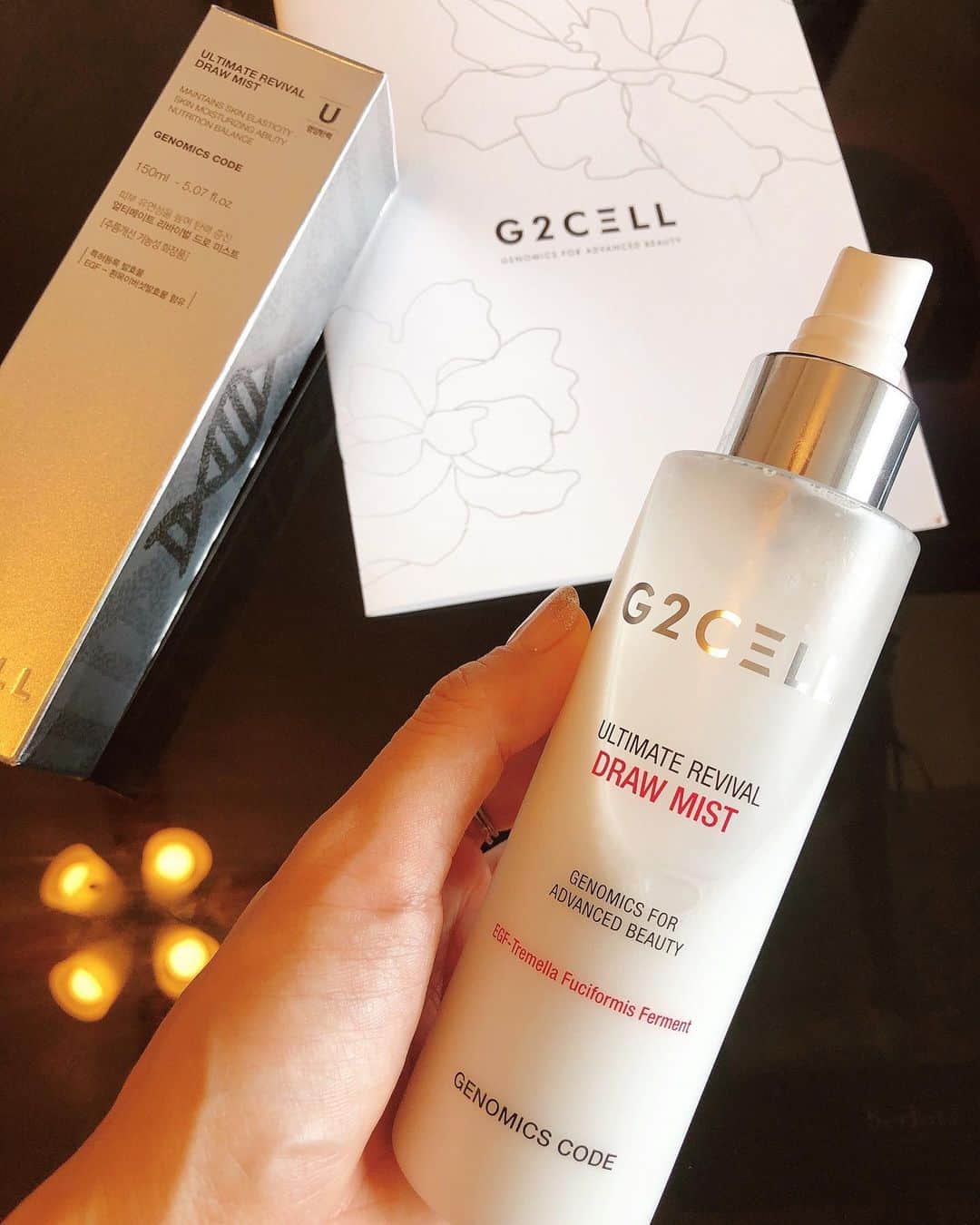 のインスタグラム：「G2CELLのドローミスト✨﻿ 白キクラゲEGFのパワーで肌の細胞の活性化と再生をさせ、つやっつや肌に❣️﻿ ﻿ 使いはじめてから肌の調子が良すぎる☺️✨ミストで保湿成分と潤いを閉じ込めてくれる感じ❣️﻿ ﻿ 韓国の国際的な遺伝子研究プロジェクトから﻿生まれたバイオコスメティックです💄﻿ ﻿ @g2celljapan ﻿ の　@ayana77815 さん✨ 本当にきれいな女性で憧れ！！(そして面白すぎる🤣) 色々教えて頂きありがとうございます❣️﻿ 他のラインも使ってみたい✨﻿ ﻿ ﻿ ﻿ #g2cell#g2celljapan#韓国コスメ#白キクラゲEGF#サッカロミセス培養液#つばき花エキス#遺伝子#艶肌#美肌作り#ドローミスト#細胞再生#細胞活性化﻿#ドローミスト#美容#化粧水」