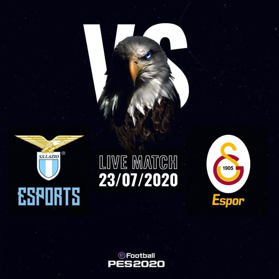 SSラツィオさんのインスタグラム写真 - (SSラツィオInstagram)「🔵🎮🔵 Domani showmatch alle 18 #LazioeSports vs. @gsespor per una grande sfida di #PES!   #CMonEagles 🦅  @raissforever_10  LIVE ON https://www.twitch.tv/lazioesports」7月22日 18時00分 - official_sslazio