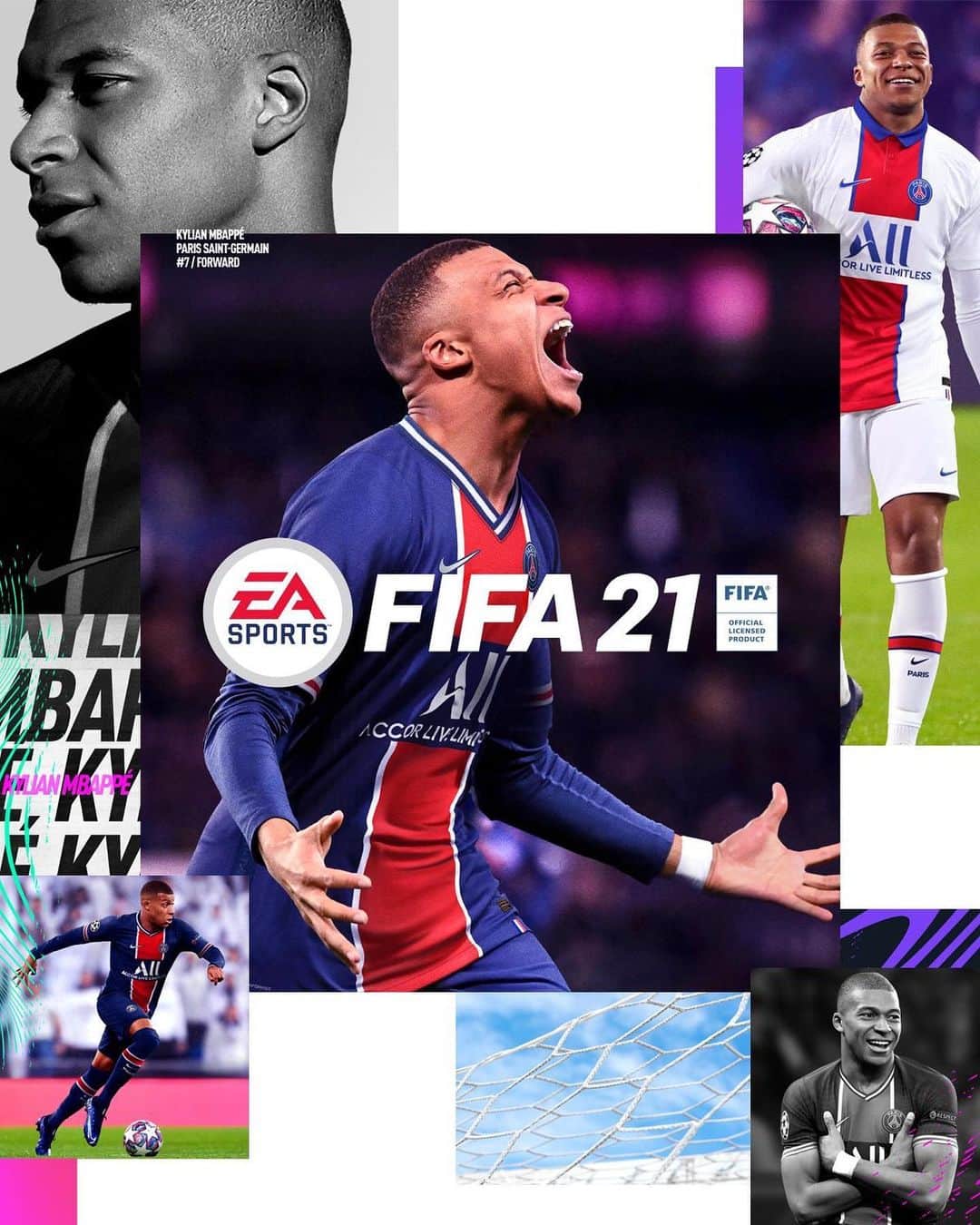 キリアン・エムバペさんのインスタグラム写真 - (キリアン・エムバペInstagram)「Cover Star ⭐️ Can’t wait to play this! Proud to be the #FIFA21 cover star  Dream come true.   @easportsfifa」7月22日 23時59分 - k.mbappe