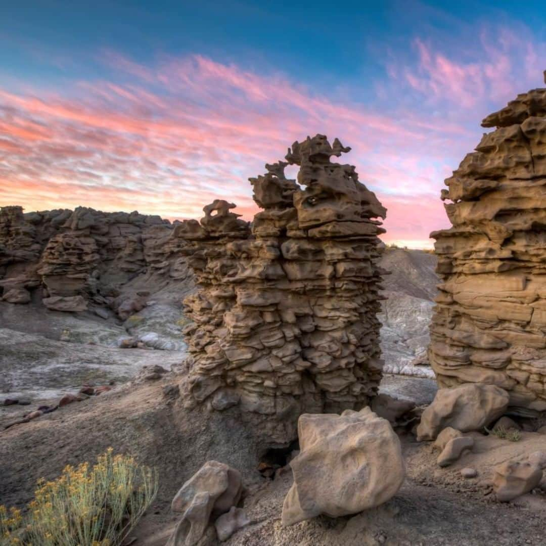 アメリカ内務省さんのインスタグラム写真 - (アメリカ内務省Instagram)「Soft light illuminates the surreal and delicate rock formations of Fantasy Canyon. Located about 40 miles south of Vernal, #Utah, the naturally weathered #sandstone rises dramatically from clay beds, exposing fantastically colored and shaped configurations. A self-guided #rock trail dotted with interpretive signs provides information about the surrounding natural wonders. Even though the area is only about 10 acres in size, it contains some of the world's most unique geologic features and gives off the feeling you've been transported to another world. Photo by Bob Wick, Bureau of Land Management. #usinterior #publiclands #recreateresponsibly #FantasyCanyon」7月23日 0時20分 - usinterior