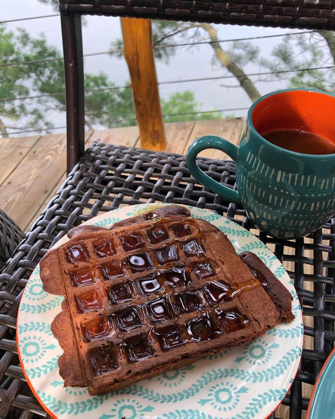 ベイカー恵利沙さんのインスタグラム写真 - (ベイカー恵利沙Instagram)「Homemade waffle with local Vermont maple syrup 🍁🌞」7月23日 11時46分 - bakerelisa