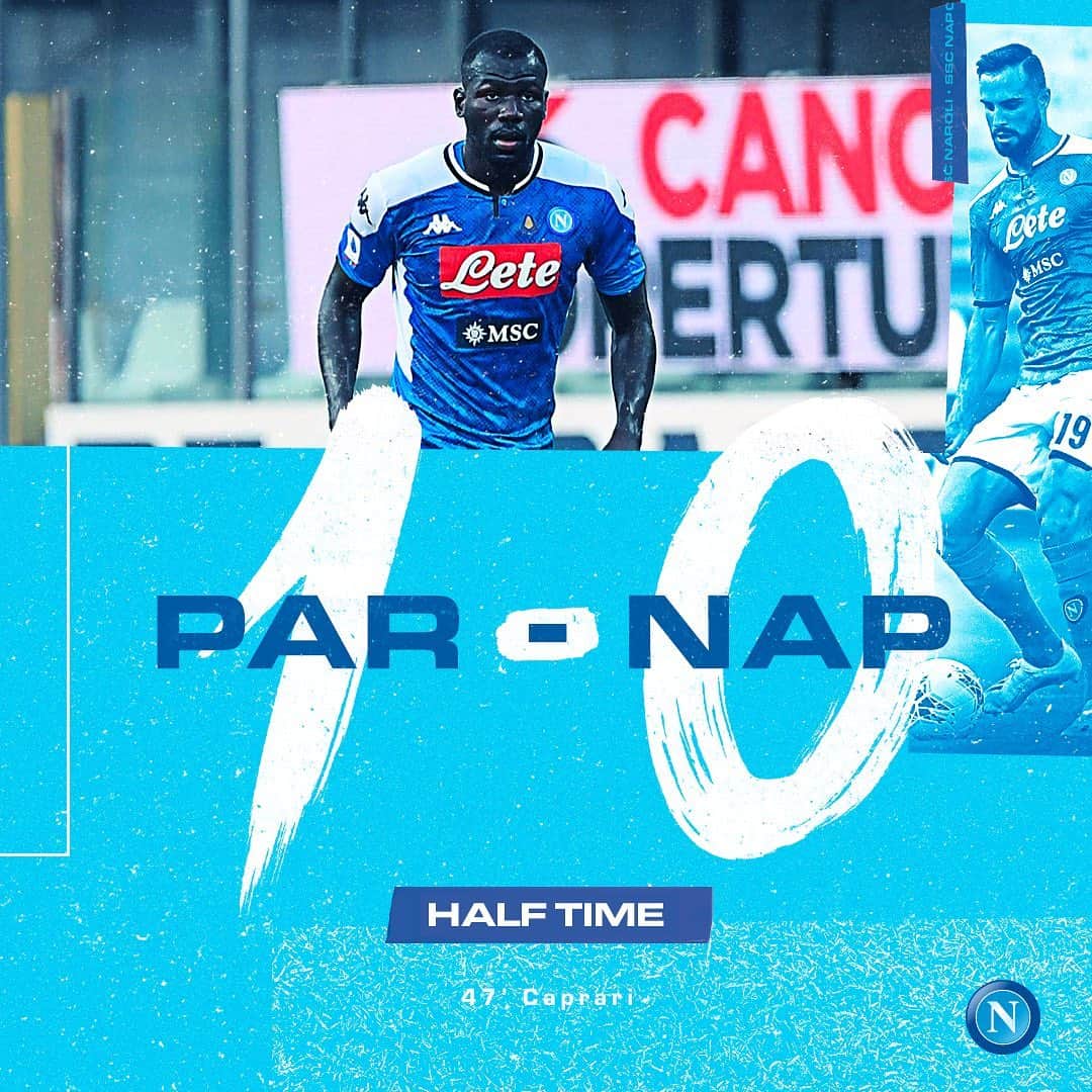 SSCナポリさんのインスタグラム写真 (SSCナポリInstagram)「⏱ Half Time ⚽ ParmaNapoli 10 🏆