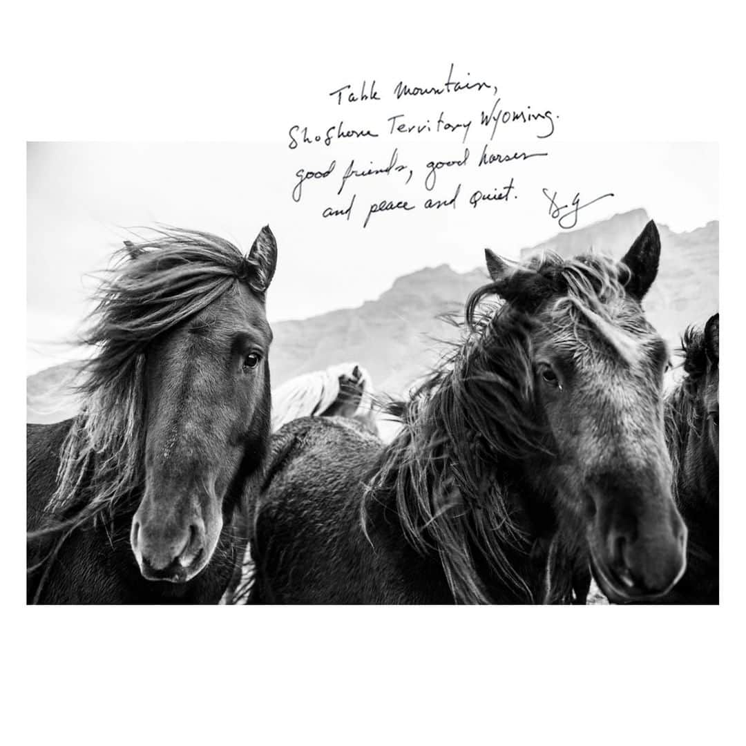 デビッドヤーマンのインスタグラム：「“Table Mountain, Shoshone Territory Wyoming. Good friends, good horses, and peace and quiet.”—David Yurman #DYRoadTrip #DavidYurman」