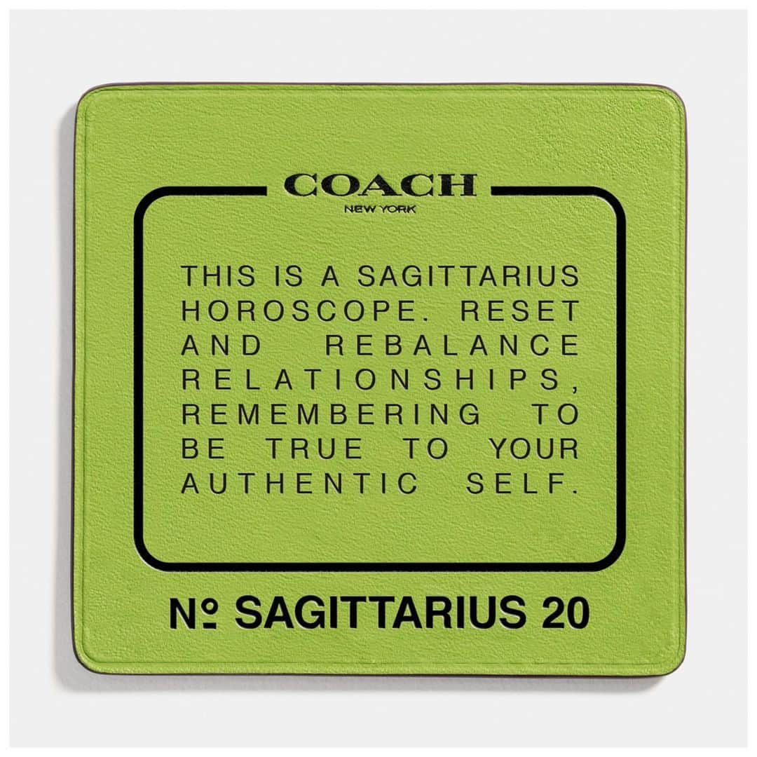 コーチさんのインスタグラム写真 - (コーチInstagram)「Stay true to yourself, #Sagittarius. (There's no one quite like you anyway). ♐ Read your full horoscope at the link in bio. #CoachNY」7月23日 5時29分 - coach