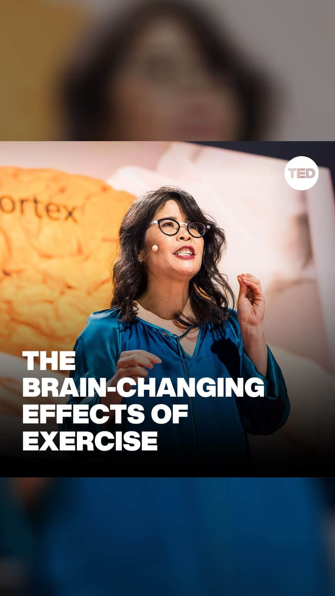 TED Talksのインスタグラム：「Exercise has the power to focus your attention 🎯, make you happier 😊 and even help protect you from incurable brain diseases 🧠 , says neuroscientist Wendy Suzuki. And you don't have to spend hours working out to get these benefits. Here, Suzuki shares exactly how much exercise each of us should be getting a week. Learn more about the long-term benefits of regular exercise for your brain here: http://t.ted.com/joiehHv」