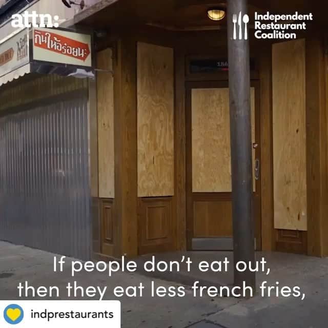 クレア・コフィーのインスタグラム：「Pass the #restaurantsactnow 💛💙Posted • @indprestaurants “So if the restaurant industry is so important, why is our government ignoring it?” In our new video produced by @attndotcom, Chef @marcuscooks explains why helping #SaveRestaurants will help businesses, communities, and the economy recover. Congress must pass the #RestaurantsActNow.」