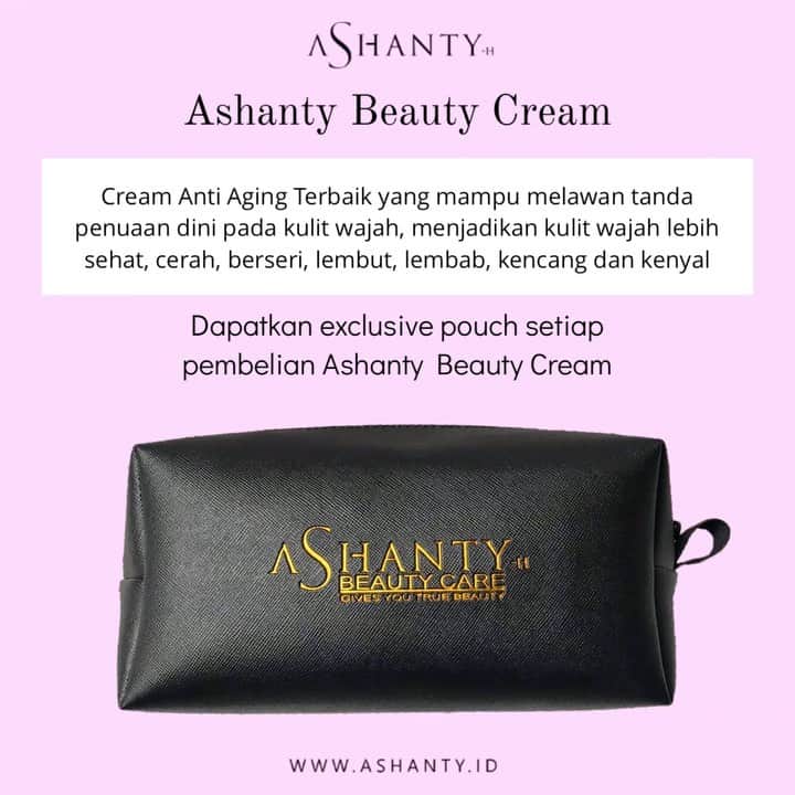 ASHANTY BEAUTY CREAM OFFICIALのインスタグラム：「Ashanty Beauty Cream, Anti Aging Cream Series adalah Cream perawatan wajah terbaik yang mampu melawan tanda penuaan dini pada kulit wajah, menjadikan kulit wajah lebih sehat, cerah, berseri, lembut, lembab, kencang dan kenyal ✨  Dapatkan exclusive pouch setiap pembelian Ashanty Beauty Cream🖤  _____________________________ Informasi dan pemesanan  Ashanty Beauty Cream Chat Via WA: 081293823950 WA: 087778489900 WA: 085781140354 WA: 081287388885 ⚡️ Fast Respons Click Link On Bio Instagram @ashantyid ❣️ ______________________________ #ashantybeautycream #creamashanty #skincareashanty #skincare #skincareartis #skincarelokal #creamwajah #creamperawatanwajah #obatjerawat #jerawat #kosmetik #krimwajah #creamwajah #whiteningcream #ashantyid #ashanty #ahha #kepastian #aurelhermansyah」
