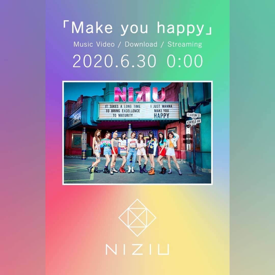 Niziさんのインスタグラム写真 - (NiziInstagram)「🌈#NiziU Pre-Debut Digital Mini Album 『Make you happy』の配信を記念し、 SpotifyやLINE MUSICをはじめ 各配信ストアでのキャンペーン実施決定✨」6月29日 19時03分 - niziu_info_official