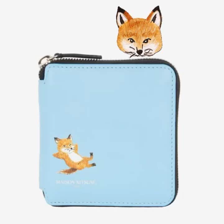 Gildas Loaëcのインスタグラム：「Chillax Fox printed leather zipped wallet @maisonkitsune」
